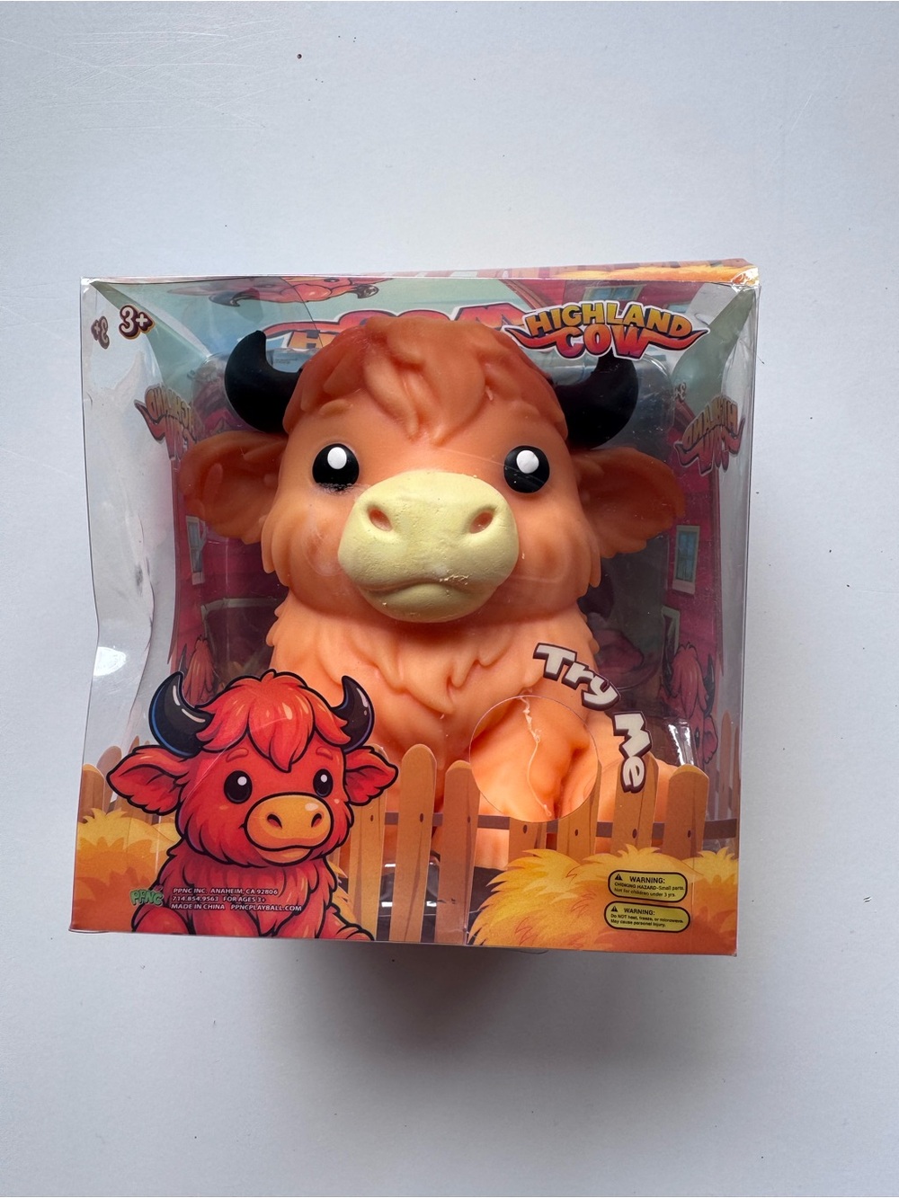 Squeeze Toy - Orange Plush Farm Animal for Kids